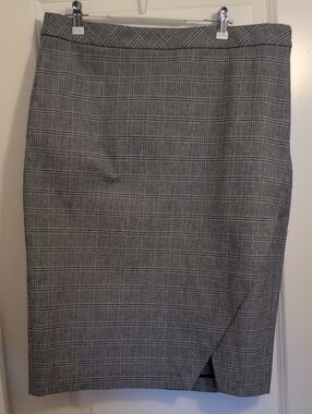Banana Republic Plaid Bi-Stretch Wrap-Front Pencil Skirt NWT Size 14